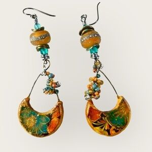 Handmade Artisan beaded earrings